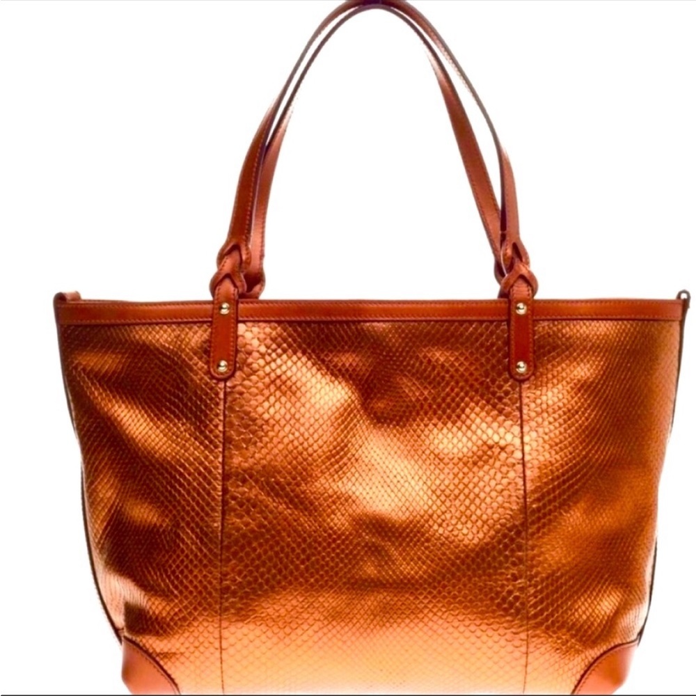 Python Skin GUCCI Tote Bag - Picture 3 of 5
